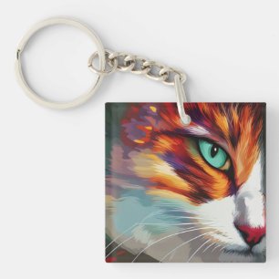 Cat's Eye Design Keychain