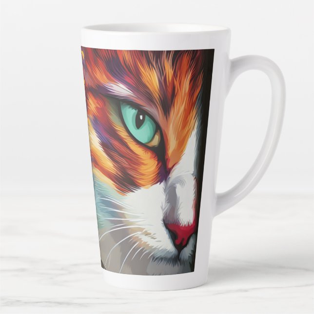 Cat's Eye Design Latte Mug (Right)