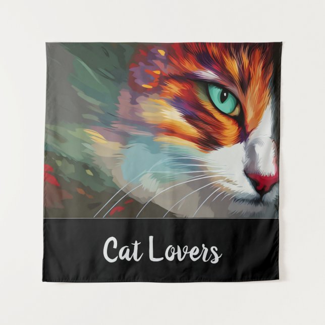 Cat's Eye Design Tapestry (Front)