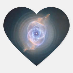 Cat's Eye Nebula Hubble NASA Heart Sticker
