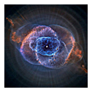Cat's Eye Nebula (NGC 6543) Spherical Bubble Poster