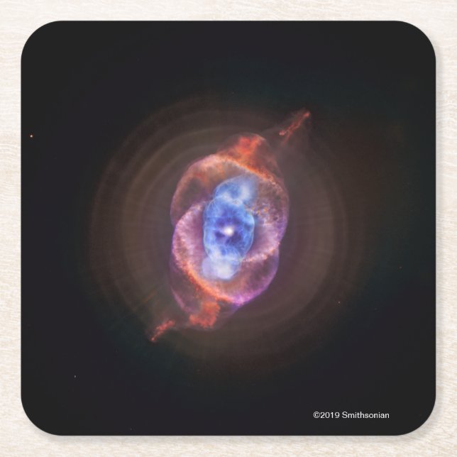 Cat's Eye Square Paper Coaster (Front)