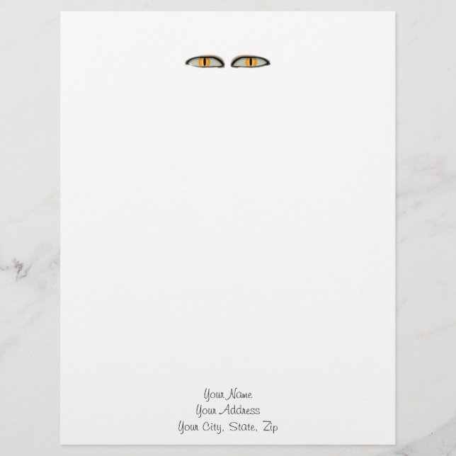 Cats Eyes Design Letterhead (Front)