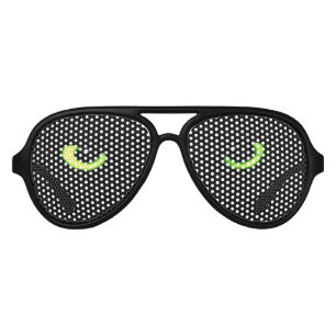 Cats' Eyes Green & Black Feline look Aviator Sunglasses