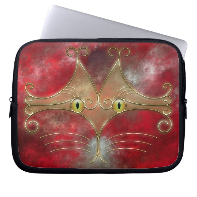 Cat's-Eyes Laptop Sleeve (Front)
