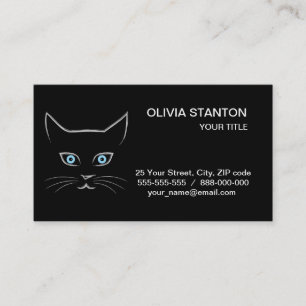 Cat's face business card
