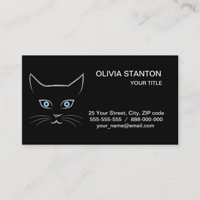 Cat's face business card (Front)