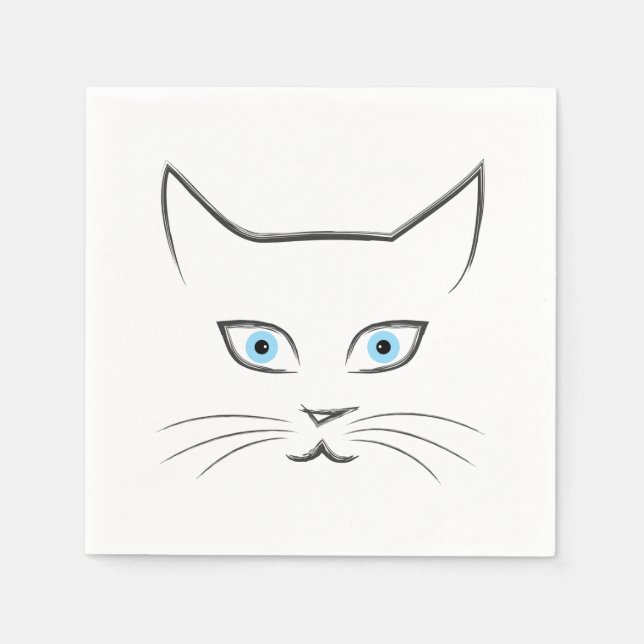 Cat's face napkin (Front)