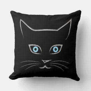 Cat's face throw pillow
