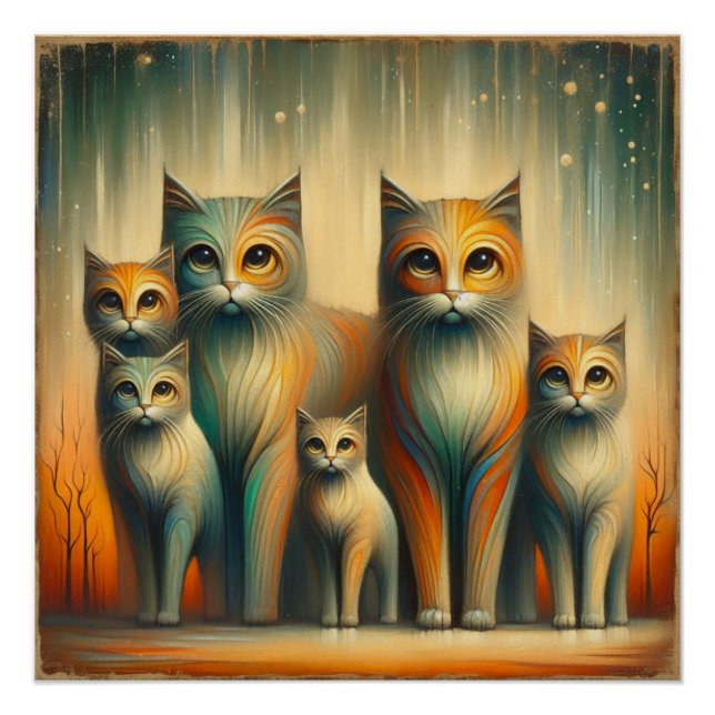 Cats family poster (Front)