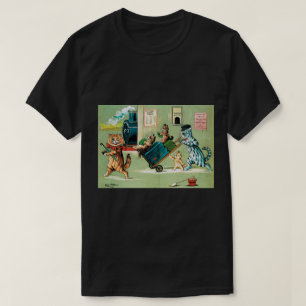 Cats Family's Train Travel, Louis Wain T-Shirt