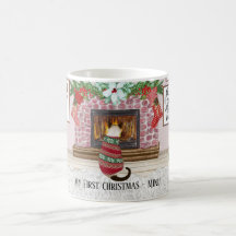 Cat's first christmas personalized