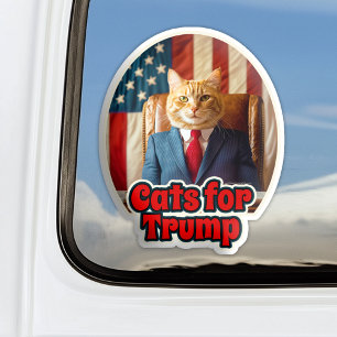 Cats for Donald Trump 2024 Decal Bumper