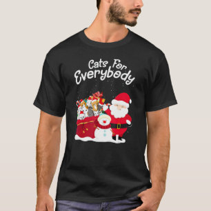 Cats For Everybody Cat Christmas Pajama Santa Ugly T-Shirt