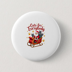 Cats For Everybody Cat Christmas Ugly Christmas Lo 2 Inch Round Button