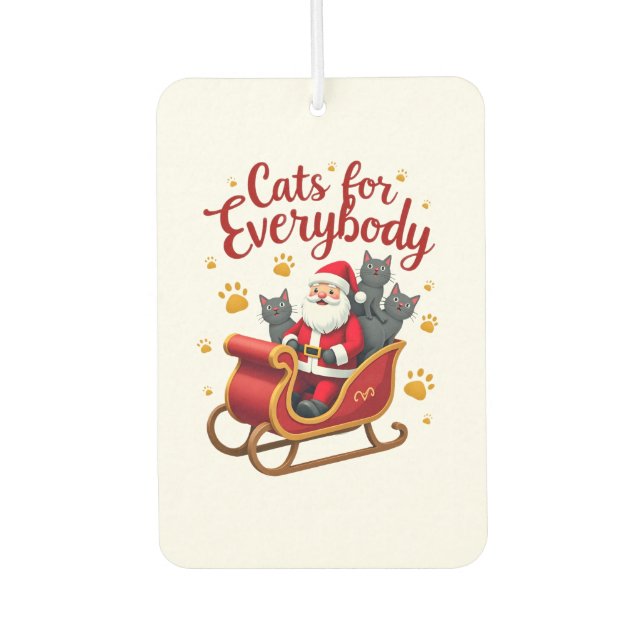 Cats For Everybody Cat Christmas Ugly Christmas Lo Air Freshener (Front)
