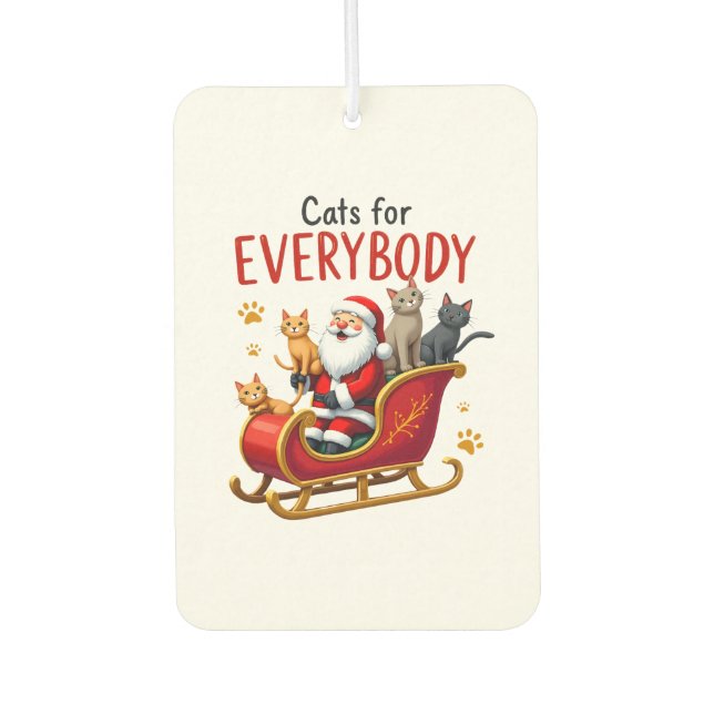 Cats For Everybody Cat Christmas Ugly Christmas Lo Air Freshener (Front)