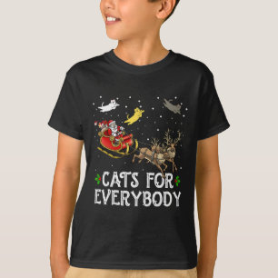 Cats For Everybody Christmas Cat Fun Xmas Women Sa T-Shirt