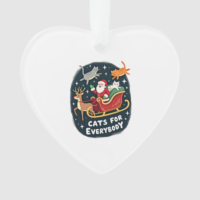 Cats For Everybody Christmas Cat Funny Xmas Women  (devant)