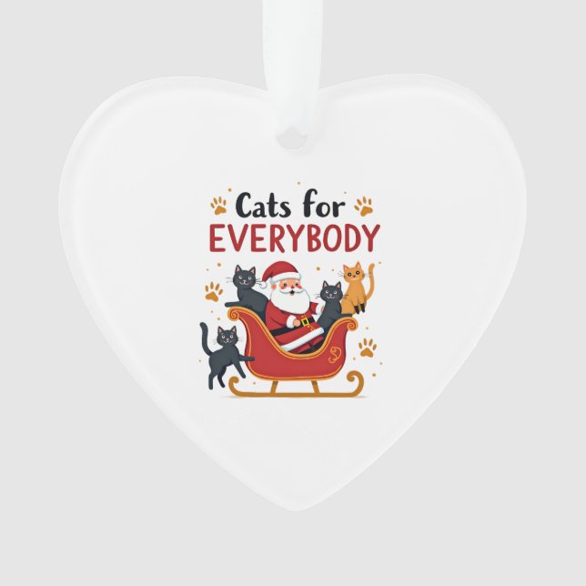 Cats For Everybody Christmas Cat Funny Xmas Women  (devant)