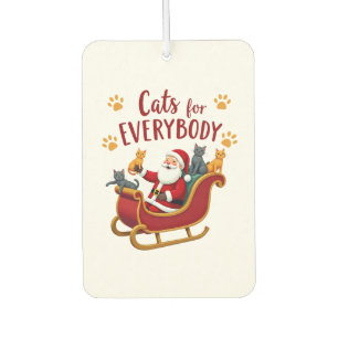Cats For Everybody Christmas Cat Funny Xmas Women  Air Freshener