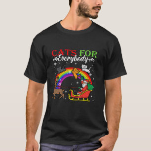 Cats For Everybody Christmas Cat Funny Xmas Women  T-Shirt