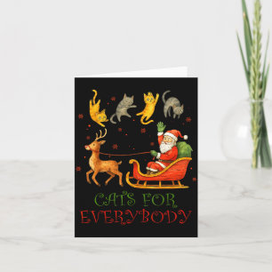 Cats For Everybody Christmas Funny Cat Xmas Santa  Card