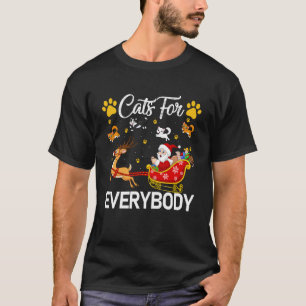 Cats for Everybody Christmas Pyjamas Santa Sleigh  T-Shirt