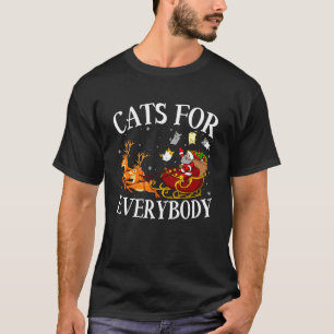 Cats for Everybody Christmas Pyjamas Santa Sleigh  T-Shirt
