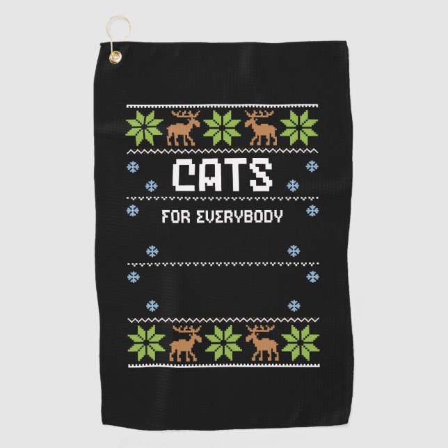 Cats For Everybody Golf Towel (Front)