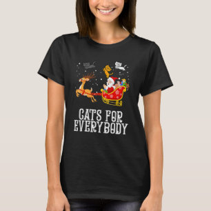 Cats For Everybody Santa Christmas Pjs Xmas Cat T-Shirt