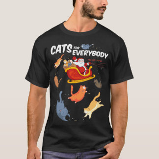 Cats for everyone funny Chirstmas Cat  T-Shirt