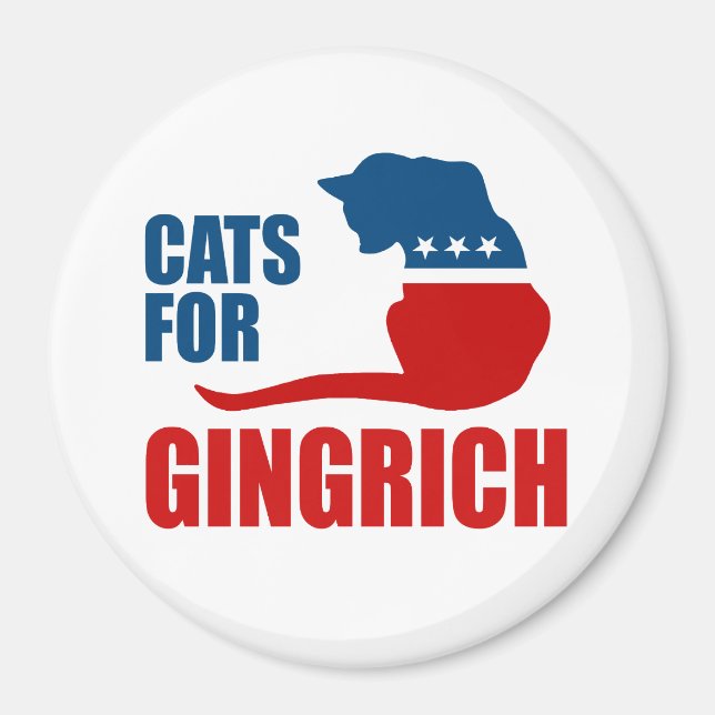 CATS FOR GINGRICH MAGNET (Front)