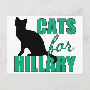 Cats for Hillary Postcard