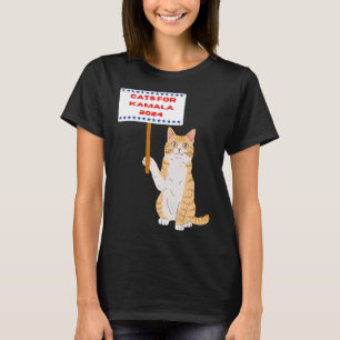 Cats For Kamala Harris Vote President 2024 Usa  T-Shirt