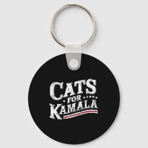 Cats For Kamala President Kamala-harris 2024 Cat L Keychain