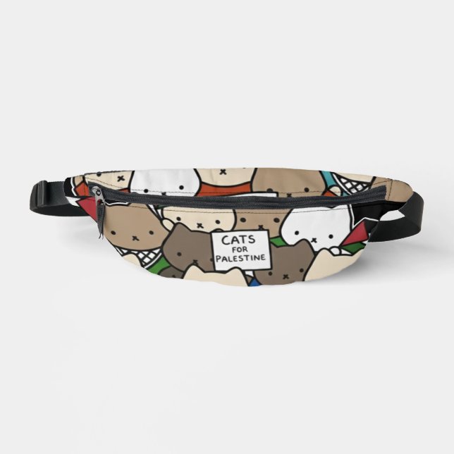Cats for Palestine – Kawaii Cats for Justice Fanny Pack (Front)