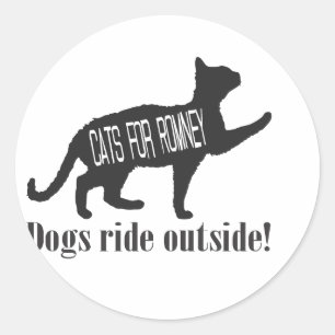 Cats For Romney Classic Round Sticker