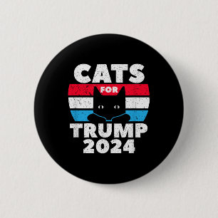 Cats For Trump 2024 Election 2 Inch Round Button