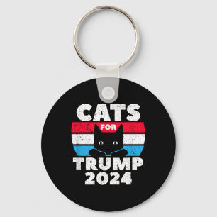 Cats For Trump 2024 Election  Keychain