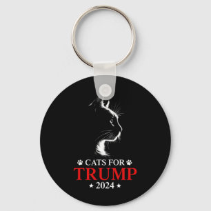 Cats For Trump 2024 Election Make Cats Safe Again Keychain
