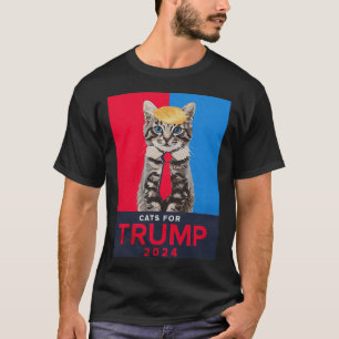 Cats For Trump 2024 Funny Tee For Vance Trump 