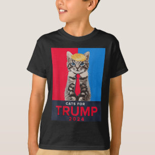Cats For Trump 2024 Funny Tee For Vance Trump 