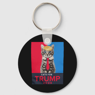 Cats For Trump 2024 Funny Tee For Vance Trump 2024 Keychain