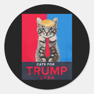 Cats For Trump 2024 Funny Tee For Vance Trump  Classic Round Sticker