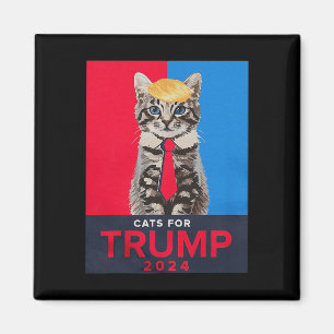 Cats For Trump 2024 Funny Tee For Vance Trump  Magnet