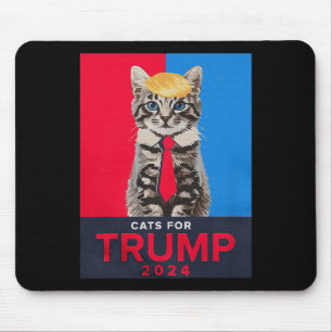Cats For Trump 2024 Funny Tee For Vance Trump  Mouse Pad