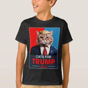 Cats For Trump 2024 Funny Vote For Trump Cats 2024 T-Shirt