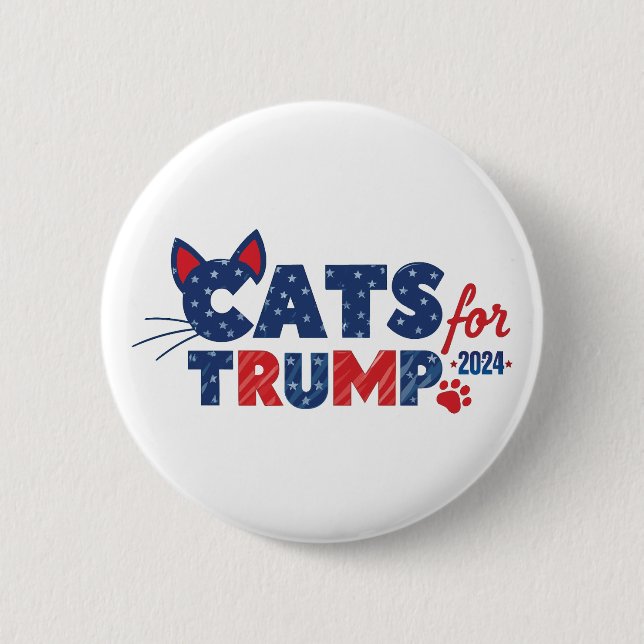 Cats for Trump Button! 2 Inch Round Button (Front)