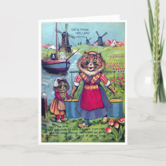 Cats from Holland - Louis Wain Thank You Card